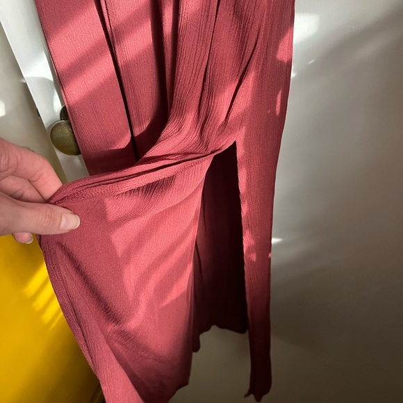 NWT Crochet Trim Maxi Dress - Rust Brick Red - Medium - Picture 3 of 4